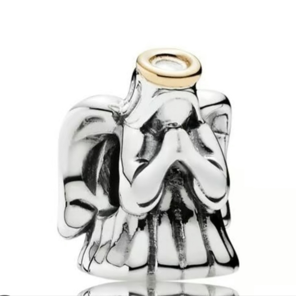Pandora 14k Gold Sterling Silver Divine Angel Charm